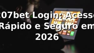 207bet Login: Acesso Rápido e Seguro em 2026 🔐